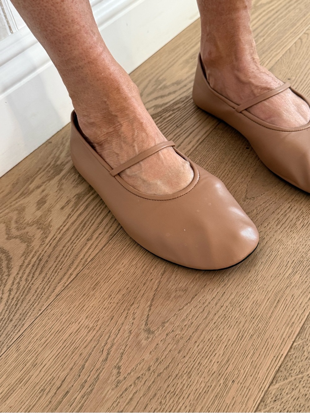 Jeffrey Campbell Tan Mary Jane Ballet Flats
